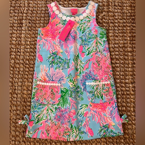 Lilly Pulitzer Girls Little Lilly Knit Shift “Cay to my heart” Size large (8-10) - Picture 1 of 4
